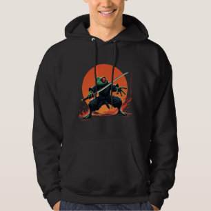 Ninja Frog Warrior - Samurai Katana Anime Fighter Hoodie