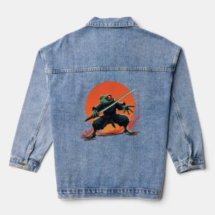 Ninja Frog Warrior - Samurai Katana Anime Fighter Jeansjacke