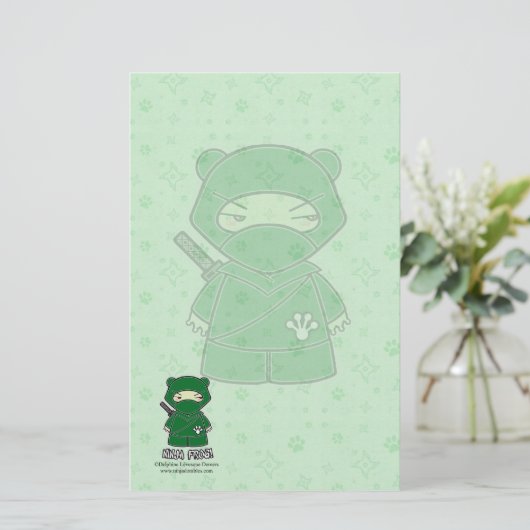 Ninja Frosch! Briefpapier (Stehend Vorderseite)