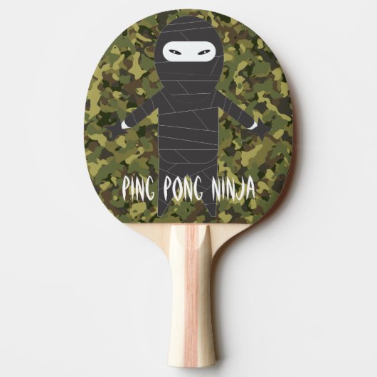 Ninja Funny Smack Talk Fun Camouflage Tischtennis Schläger (Rückseite)
