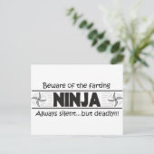Ninja-Furz Postkarte (Stehend Vorderseite)