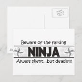 Ninja-Furz Postkarte (Vorne/Hinten)