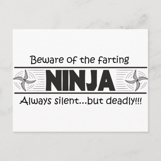 Ninja-Furz Postkarte (Vorderseite)