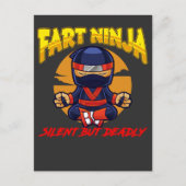 Ninja Furz Spaß Karate Silent Farting Joke Postkarte (Vorderseite)