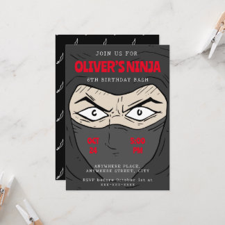 Ninja Geburtstag Einladung