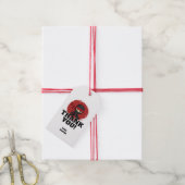 Ninja-Geburtstagsfeier Geschenkanhänger (Mit Garn)