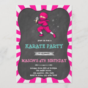 Ninja-Geburtstagsparty Einladung