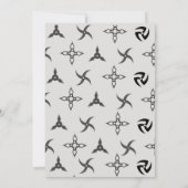 Ninja Geburtstagsparty Einladung Karate Party Gold (Rückseite)