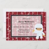 Ninja Geburtstagsthema Einladung (Vorderseite)