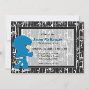 Ninja Geburtstagsthema Einladung