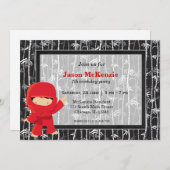 Ninja Geburtstagsthema Einladung (Vorne/Hinten)