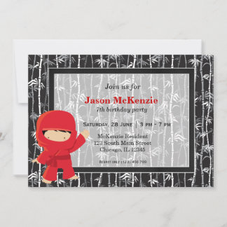 Ninja Geburtstagsthema Einladung