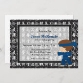 Ninja Geburtstagsthema Einladung (Vorne/Hinten)