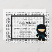 Ninja Geburtstagsthema Einladung (Vorne/Hinten)