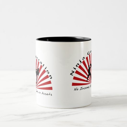 Ninja Generations-Kaffee-Tasse Zweifarbige Tasse (Mittel)