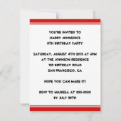 Ninja-Gesicht Einladung (Rückseite)