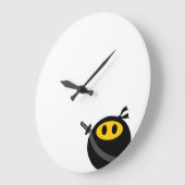Ninja-Gesicht Große Wanduhr (Winkel)