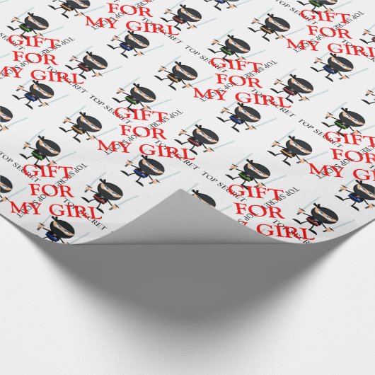 Ninja Gift Guards für mein Mädchen Geschenkpapier (Ecke)