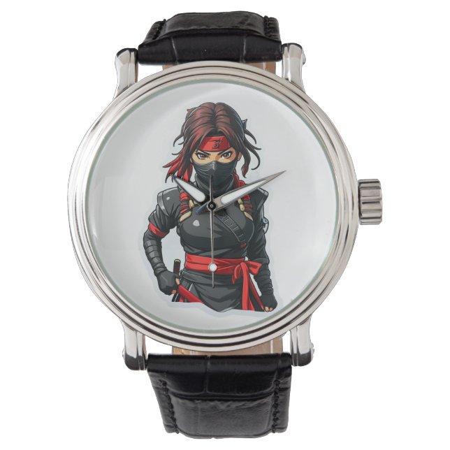 Ninja Girl Armbanduhr (Vorderseite)