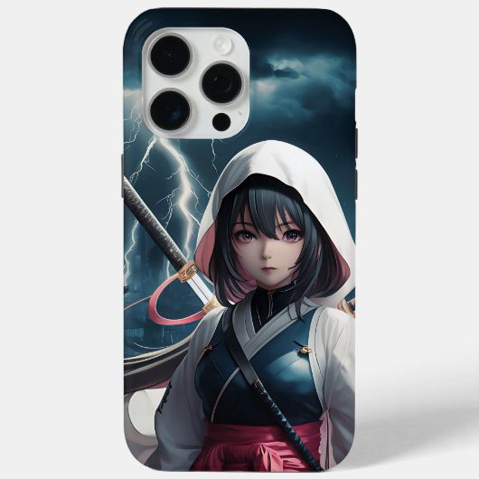 Ninja Girl Art - Dynamic and Fierce Warrior Case-Mate iPhone Hülle (Rückseite)