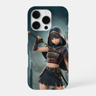Ninja Girl Art - Dynamic and Fierce Warrior iPhone 16 Pro Hülle