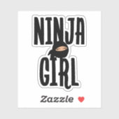 Ninja Girl Aufkleber (Blatt)