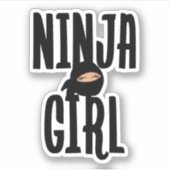 Ninja Girl Aufkleber (Vorderseite)