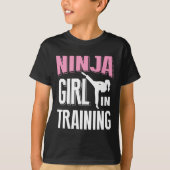 Ninja Girl Ausbildung Karate Taekwondo S for Girl T-Shirt (Vorderseite)
