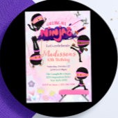 Ninja Girl Birthday Martial Arts Einladung