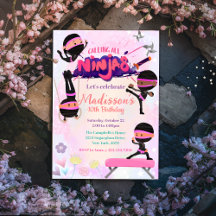 Ninja Girl Birthday Martial Arts