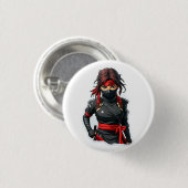 Ninja Girl Button (Vorne & Hinten)