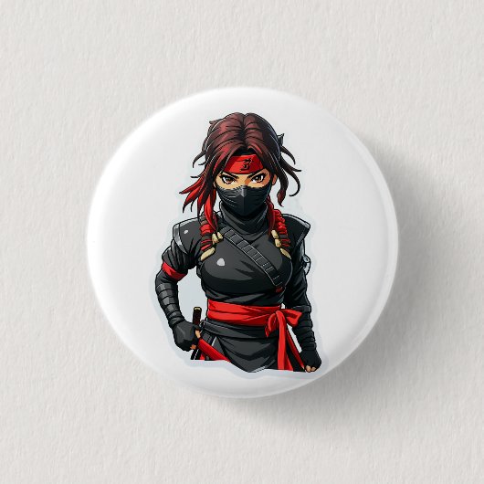Ninja Girl Button (Vorderseite)