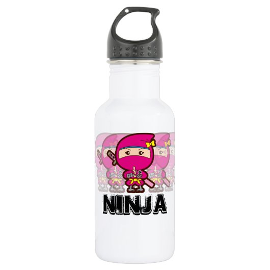 Ninja Girl Edelstahlflasche (Vorderseite)