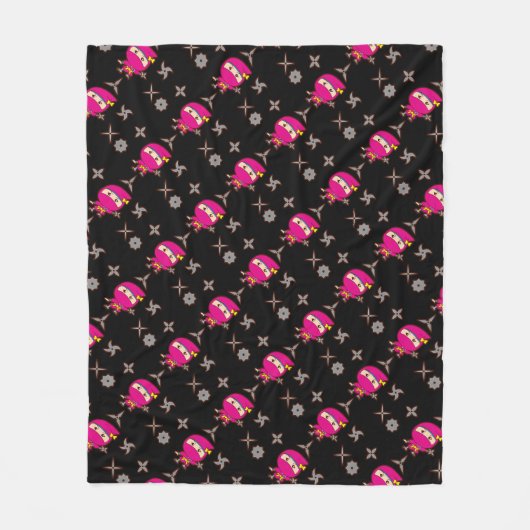 Ninja Girl Fleecedecke (Vorderseite)