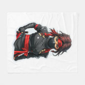 Ninja Girl Fleecedecke (Vorderseite (Horizontal))