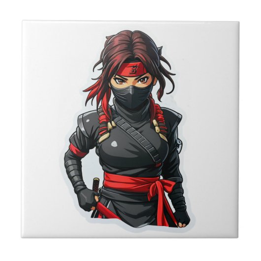 Ninja Girl Fliese (Vorderseite)