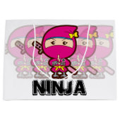 Ninja Girl Große Geschenktüte (Vorderseite)