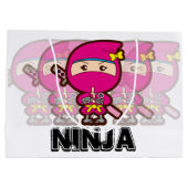 Ninja Girl Große Geschenktüte (Rückseite)