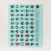 Ninja Girl Japan Hiragana Table Puzzle (Vertikal)