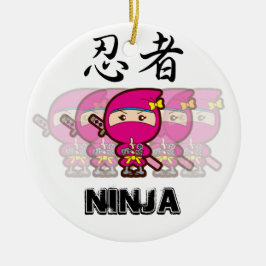 Ninja Girl Keramik Ornament