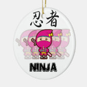 Ninja Girl Keramik Ornament (Links)