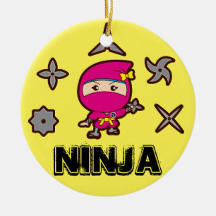 Ninja Girl Keramik Ornament