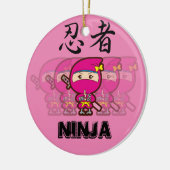 Ninja Girl Keramik Ornament (Links)