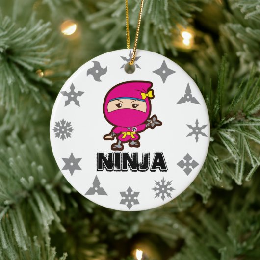 Ninja Girl Keramik Ornament (Baum)