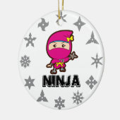 Ninja Girl Keramik Ornament (Links)
