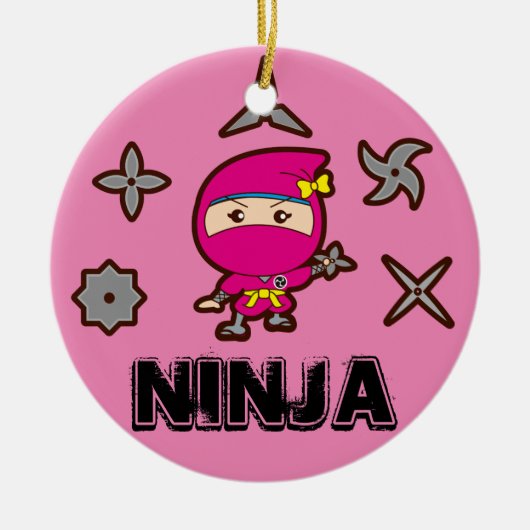 Ninja Girl Keramikornament (Vorne)