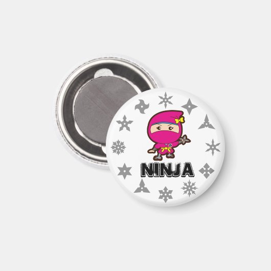 Ninja Girl Magnet (Vorderseite/Rückseite)