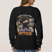 Ninja Girl Math – Math Attack Mode | Diseño divert Sweatshirt (Rückseite)