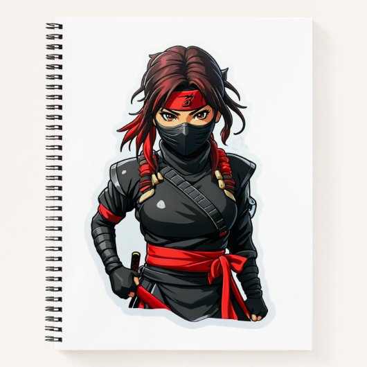 Ninja Girl Notizblock (Vorderseite)