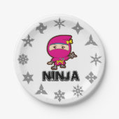 Ninja Girl Pappteller (Vorderseite)